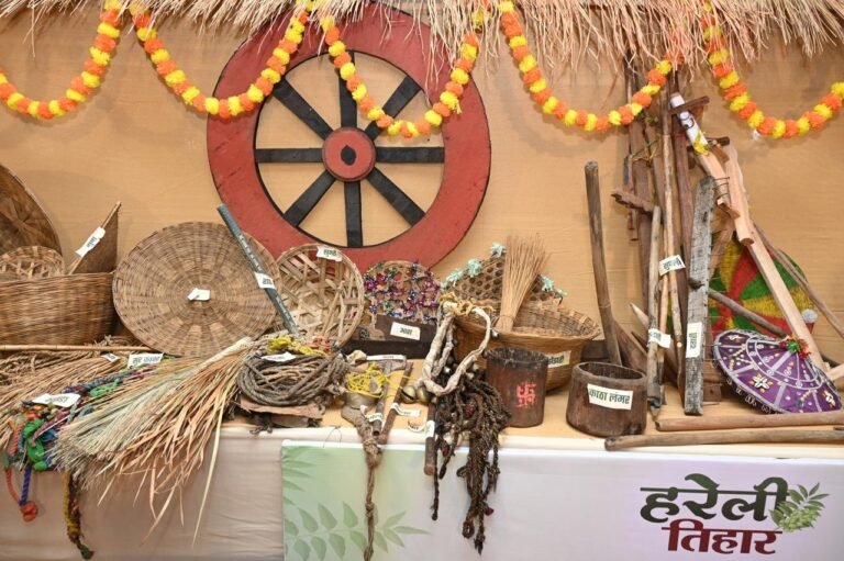 हरेली की सुग्घर परंपरा के रंग में रंगा मुख्यमंत्री निवास……सरगुजिहा कला पर केंद्रित सजावट में बस्तर और मैदानी छत्तीसगढ़ की भी सुंदर झलक..